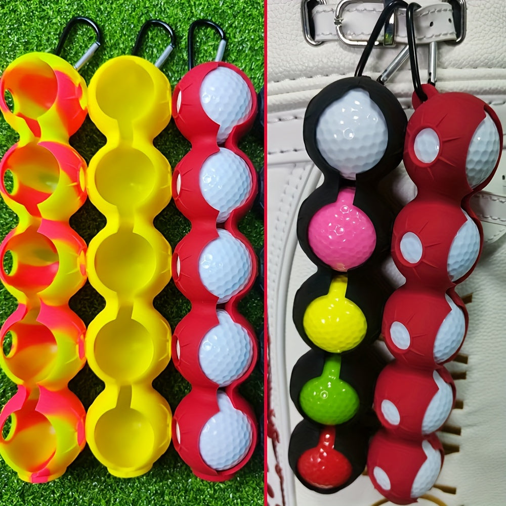 Portable Mini Golf Bag – 5 Ball Holder, Rubber Construction, Waist Attachment, Perfect for Travel