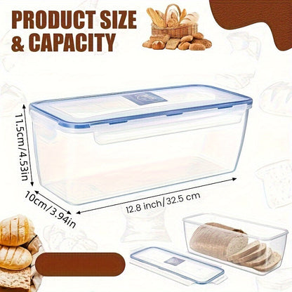 Large Capacity Airtight Food Storage Container – Reusable Flip-Top Bread and Kitchen Organizer Box