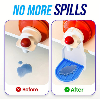 Upgraded Laundry Liquid Cup Holder with Silicone Tray | Convenient Washing Liquid Collector and Drip Tray | No More Impurities or Leaks
