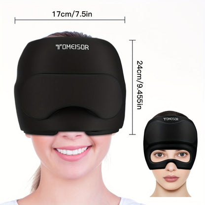 Migraine Relief Cap - Foldable Hot and Cold Ice Gel Mask for Headache Relief, 360° Fit for Hangover and Migraine Relief