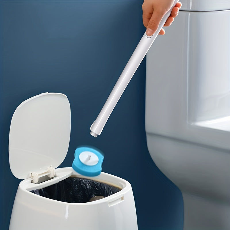 32 Brush Heads Set or 48 Accessory Brush Heads - Wall-Mounted Bathroom Cleaning Kit with Fragrant Brushes - Powerful Toilet Brush Set