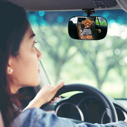 Car Mirror – Automotive Interior Wide Angle Convex Rearview Mirror, Adjustable Backseat Rear View Accessory
