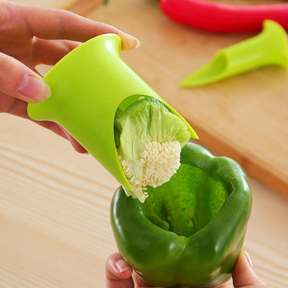 2pcs Pepper Corer Set - Plastic Chili Seed Remover for Household Use, Multifunctional Kitchen Tool for Jalapenos