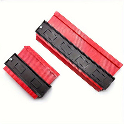 Digital Contour Gauge with Lock – 2 Pack Adjustable Precision Profile Shape Tool, Plastic Edge Ruler for Corners, Woodworking, Carpet, Tiles and Laminate