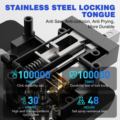 RISTOW 100% Metal RV Door Lock RL003-B – Fits 2.75" x 3.75" Latch, Keyless Entry with 2 Fobs – RV Lock Accessory