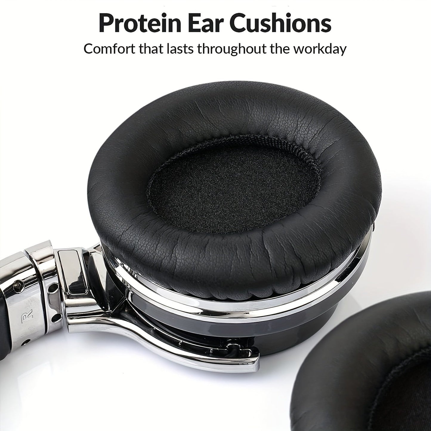 Active Noise Cancelling Wireless Headphones with Microphone - Deep Bass, 30-Hour Playtime - Comfortable and Durable