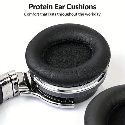 Active Noise Cancelling Wireless Headphones with Microphone - Deep Bass, 30-Hour Playtime - Comfortable and Durable