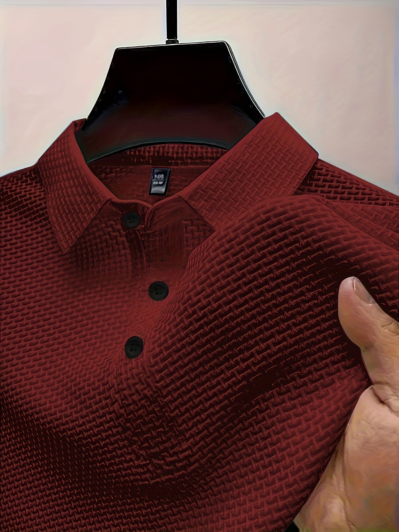 Men's Lapel Neck Short Sleeve T-Shirt – Comfy, Stretchy Tees for Summer – Trendy Casual Daily Fashion