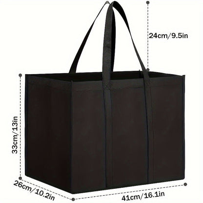 Non-Woven Large Capacity Storage Bag – Reusable Grocery Tote with Long Handle – Foldable for Shopping, Moving and Organization