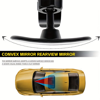 Car Rear View Mirror – Adjustable Wide Angle Convex Interior Mirror for Backseat Cars, SUVs, and Trucks, Essential Car Accessory