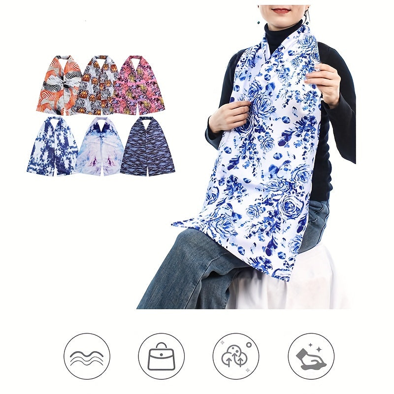 Adult Bib Scarf for Eating – Washable, Waterproof and Oil-Proof, Clothing Protector for Elderly Women, Dignity Dining Scarf Bibs for Seniors