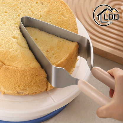 Stainless Steel Cake Clip and Slicer – Cake Cutting Tool for Baking, Triangular Cake Transfer Clip, Modern Minimalist Design for Hotels