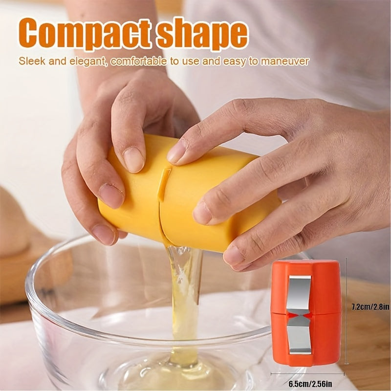 6 Piece Manual Egg Cracker and Peeler Set - Battery-Free, Ideal for Raw and Hard Boiled Eggs