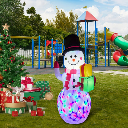 5ft Christmas Inflatable Snowman - Outdoor Yard Decor with Rotating LED Lights, Garden Christmas Decoration, Festival Decor for Restaurants