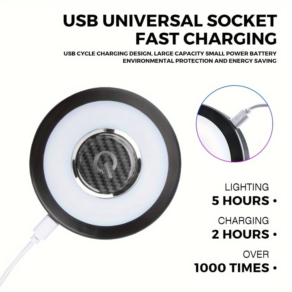 Multicolor USB Rechargeable LED Car Interior Dome Light – Magnetic Roof Mount, Portable, Energy-Efficient, Ideal for Vehicle, RV, Camping, Reading, Bedroom