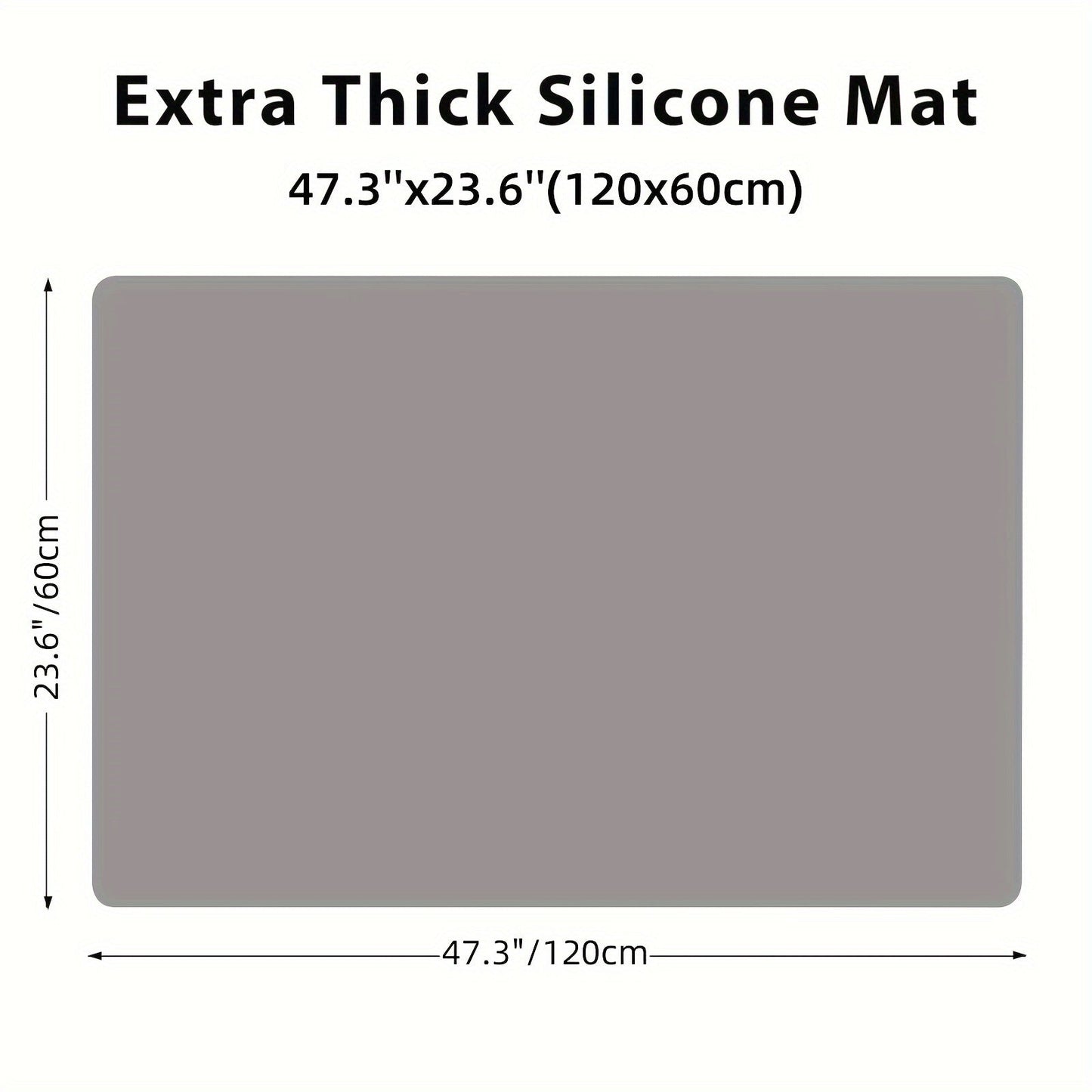 Extra Large Super-Sized Silicone Baking Mat - Heatproof, Easy Clean, Waterproof, Anti-Slip Grip, Durable Table Protector for Pastry, Dining and Desk, Stylish Kitchen Decor