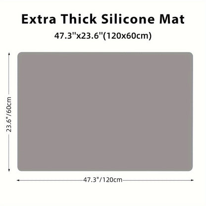 Extra Large Super-Sized Silicone Baking Mat - Heatproof, Easy Clean, Waterproof, Anti-Slip Grip, Durable Table Protector for Pastry, Dining and Desk, Stylish Kitchen Decor