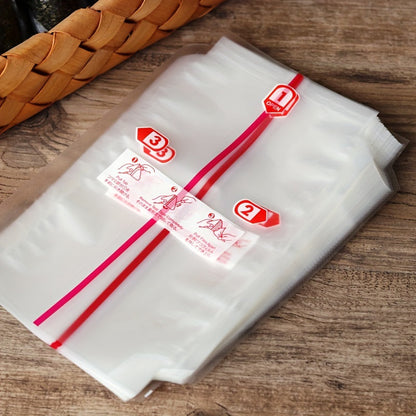100PCS Authentic Japanese Onigiri Bags - Double-Layered, Leak-Proof Triangle Rice Ball Wrappers for Picnics and Convenience - Stylish and Durable