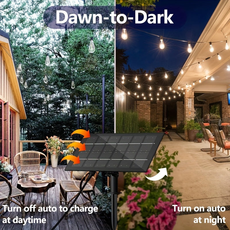STRIGHT Solar String Lights – 120FT/100FT/60FT/57FT/48FT/25FT Outdoor Weatherproof LED Edison Bulbs with Remote – Solar Powered for Patios, Backyards, Fences, Halloween, and Christmas Decorations