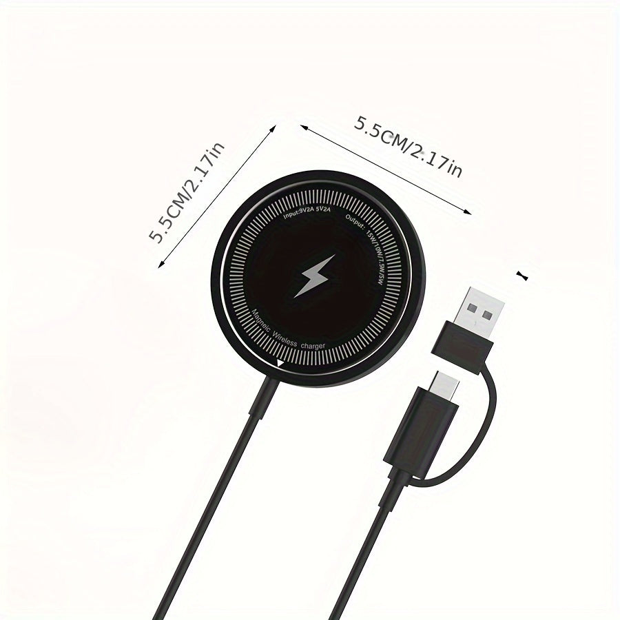 Magnetic Wireless Charger Stand – Fast Charging Pad for iPhone 15/14/13/12 Mini/Pro/Plus/Pro Max, AirPods, PD Dock Station