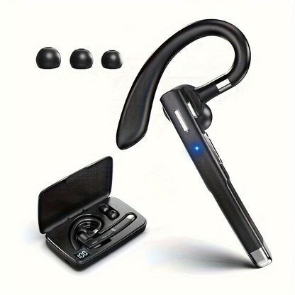 Mosyxe Wireless Business Headset - 120 Hour Standby, Built-in Microphone for iPhone & Android Phones