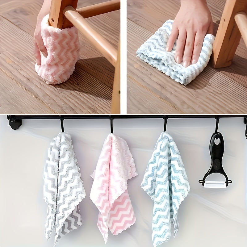 5 Pack Ultra-Soft Microfiber Dish Cloths – Super Absorbent, Machine Washable Towels – Multipurpose for Kitchen, Bathroom, Car, and Window Cleaning