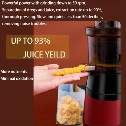 Multi-Texture Slow Juicer - Cold Press Masticating Technology for High-Yield Efficiency - Perfect for Healthy Homemade Juices