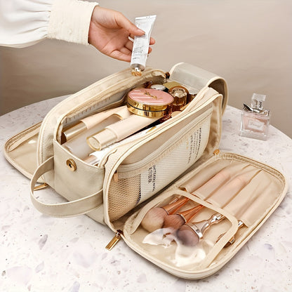 Women's Large Capacity Multifunctional Cosmetic Bag – Portable Travel Makeup and Toiletries Storage