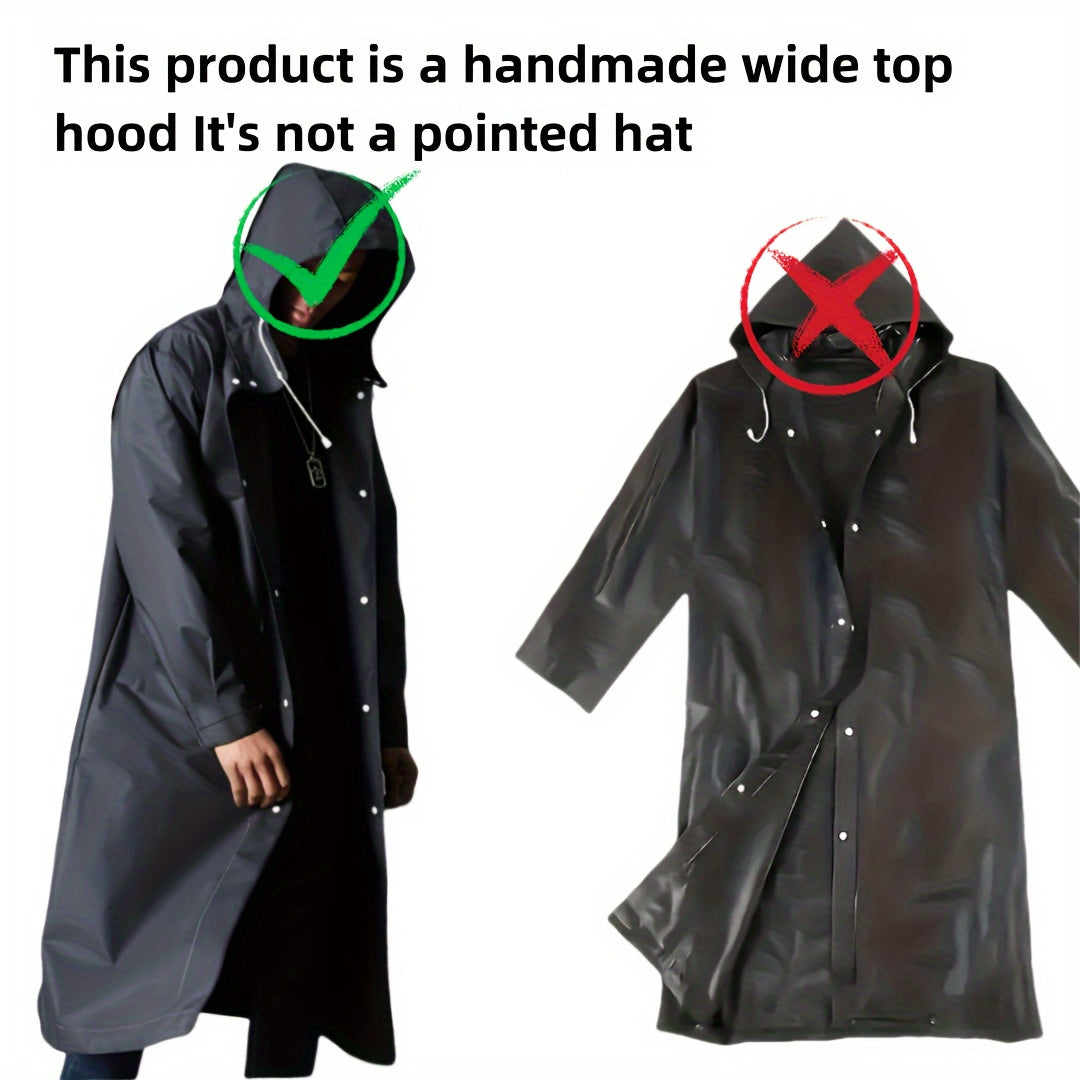 Waterproof Outdoor Explorer Raincoat – Thickened, Hooded, Breathable for Men and Women – Ideal for Cycling, Hiking, Fishing, and Mountaineering with Adjustable Cuffs and Hem