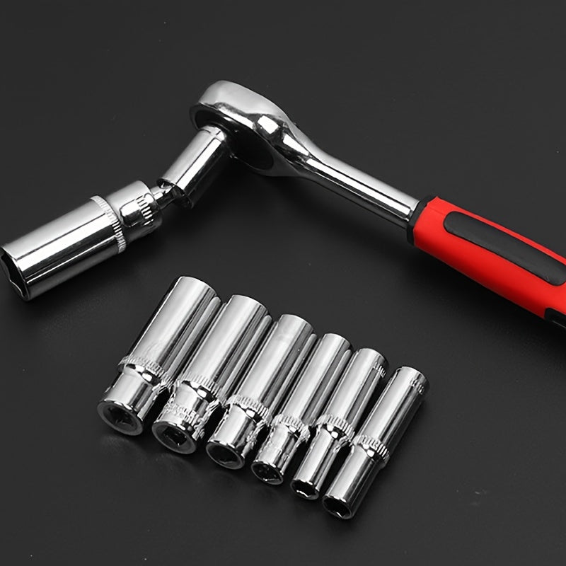 Car Repair Tools Set: Multi-Purpose Automotive Maintenance Kit with Ratchet Torque Wrench & Screwdrivers, Portable for Auto, Bike, and Motorcycle