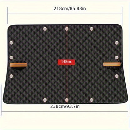 All Weather Car Windshield Cover – Durable Polyester, Sun & Snow Protection, Anti-Frost Winter Shield