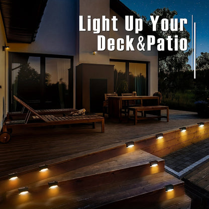 16 Pack Solar Outdoor Garden Lights - Household Garden, Stairs, Deck, Aisle Wall and Rail Decorative Lights