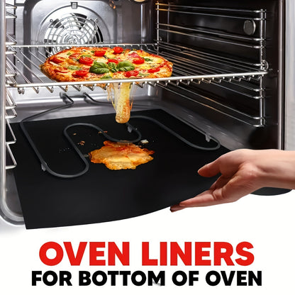 2-Pack Non-Stick Oven Mats – Heavy Duty, Reusable Liners for Electric and Gas Ovens – BPA and PFOA Free – Ideal for BBQ, Grilling, and Party Favors