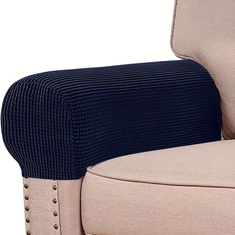 2PCS Spandex Armchair Slipcovers – Stretch Armrest Covers for Chairs and Sofa, Non-Slip Furniture Protector for Bedroom, Office and Living Room
