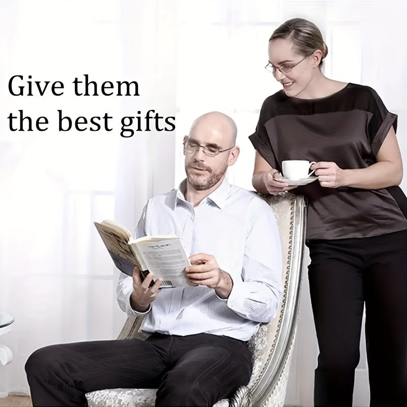 Foldable Reading Glasses – Portable Presbyopic Glasses for Men and Women – Spring Hinge Readers with Case