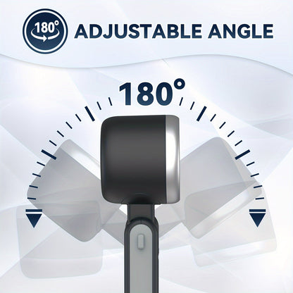 10000mAh Rechargeable Turbo Pocket Fan – Portable Handheld, 5-Speed Adjustable, Digital Display, Foldable, High-Speed Mini Fan for Travel, Camp, Office, Gifts for All