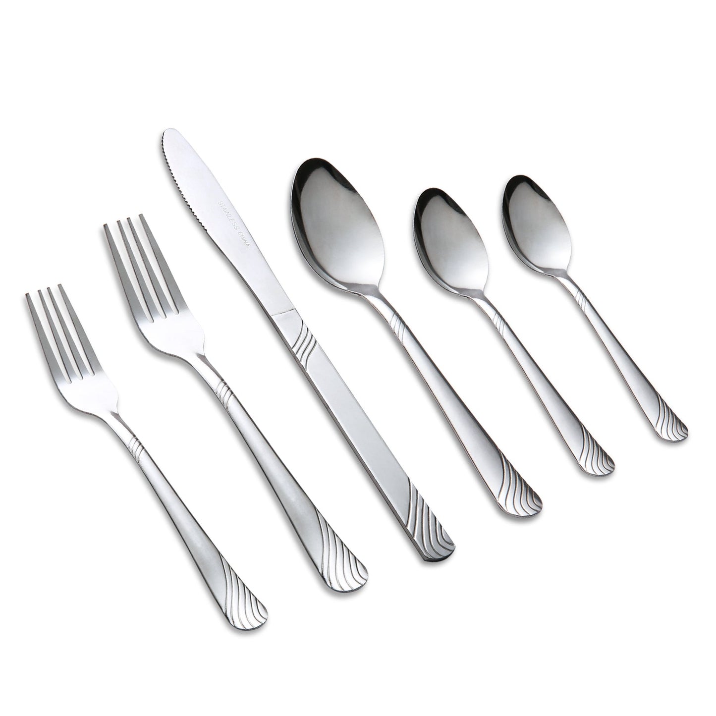 48-Piece Stainless Steel Tableware Set – Durable, Modern Cutlery for Restaurants, Hotels, Family Gatherings, and Outdoor Events – Premium Quality, Rust-Resistant, Easy to Clean