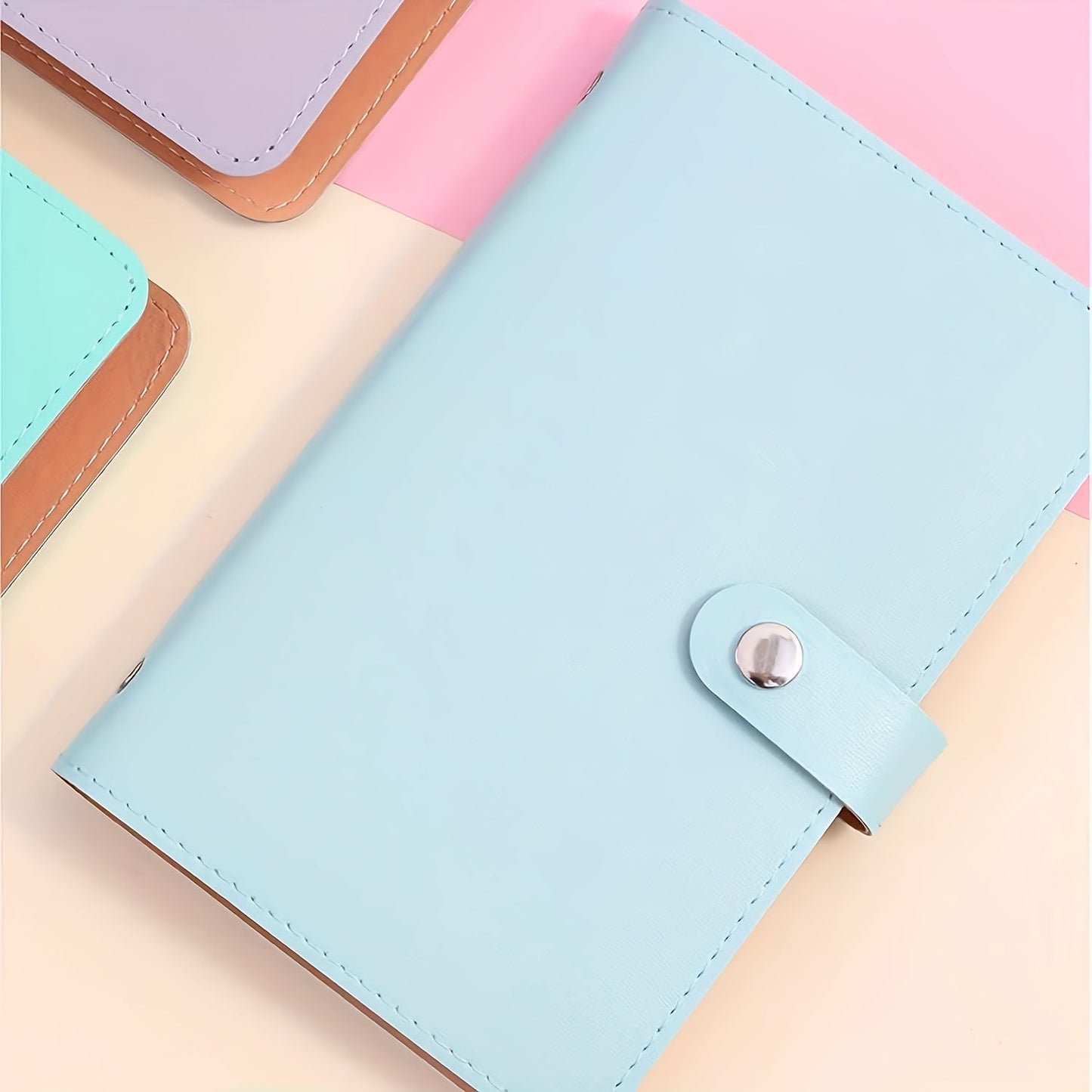 1 Banknote Storage Book - PU Material, Holds 100 Banknotes, Photos, Stamps, Bank Cards, A6 Ultra-Large Capacity with 50 Inner Pages