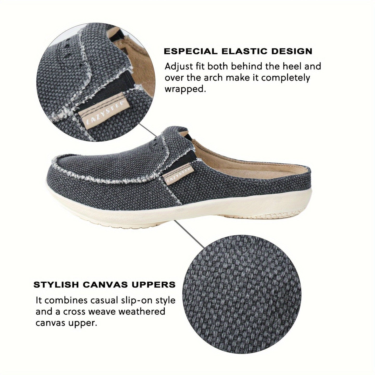 LazyStep Men's Trevor Orthopedic Slide Slipper - Arch Support for Comfort and Relief