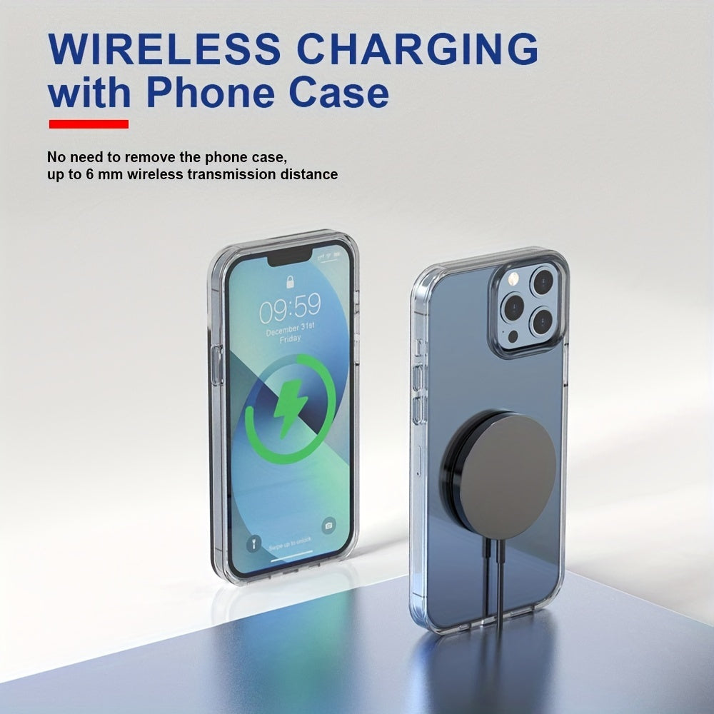 Magnetic Wireless Charger Stand – Fast Charging Pad for iPhone 15/14/13/12 Mini/Pro/Plus/Pro Max, AirPods, PD Dock Station