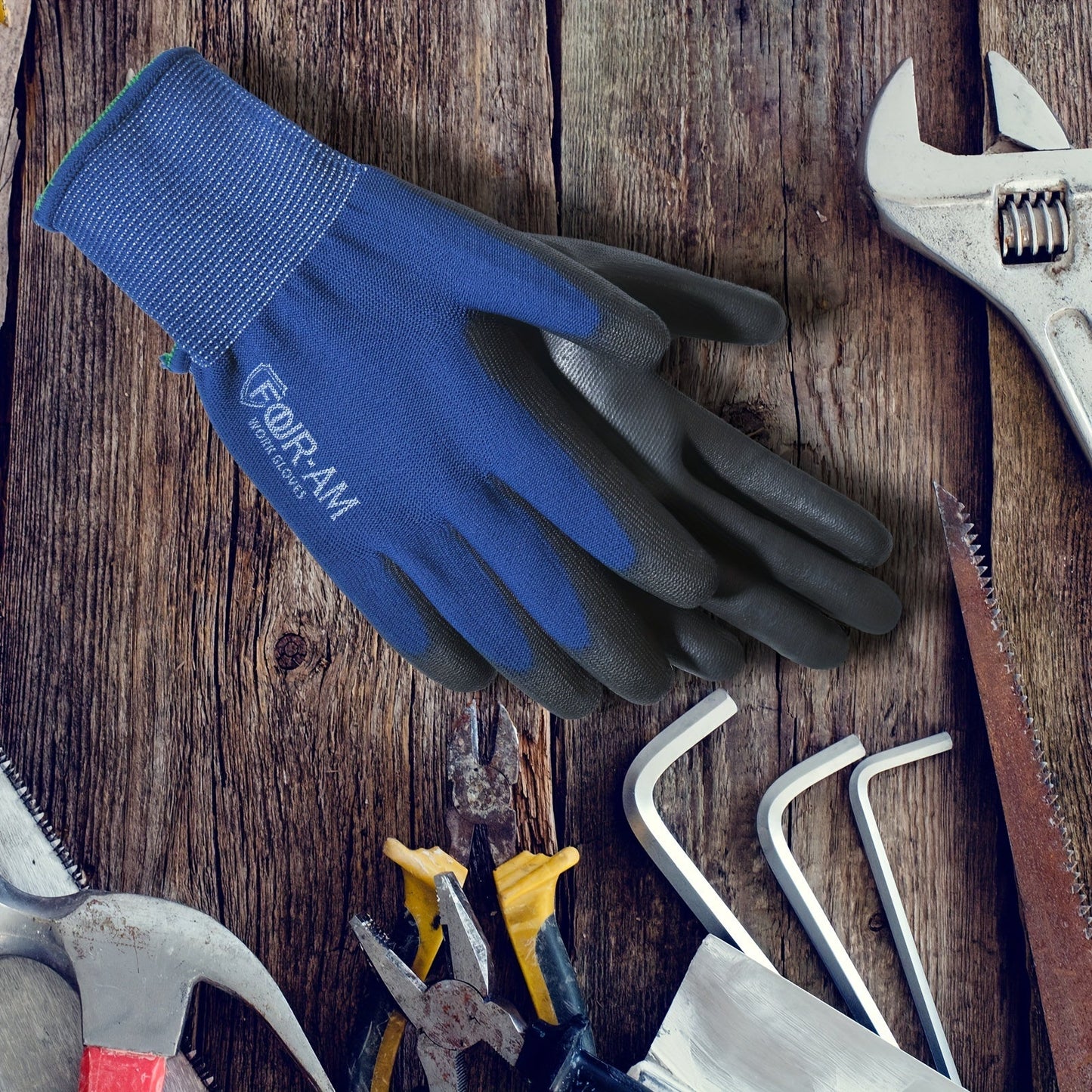 12 Pairs Ultra-Thin Safety Work Gloves - Superior Non-Slip Grip with Comfortable Elastic Knit Wrist Cuff for Effortless Daily Tasks