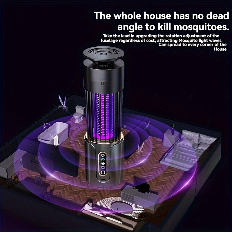 Rechargeable Multi-Functional Mosquito Killer Lamp - USB Powered, Dual Light Colors, Indoor and Outdoor Bug Zapper for Home, Bedroom, Office, RV, Camping - Effective and Easy to Clean