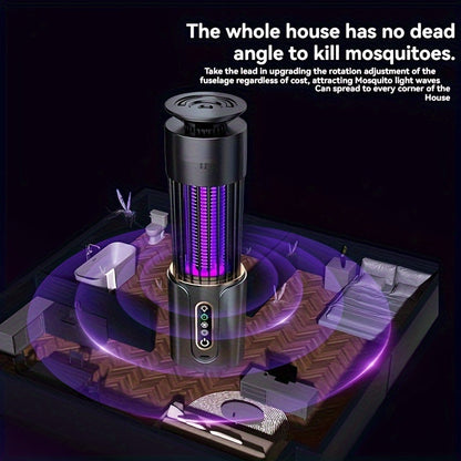 Rechargeable Multi-Functional Mosquito Killer Lamp - USB Powered, Dual Light Colors, Indoor and Outdoor Bug Zapper for Home, Bedroom, Office, RV, Camping - Effective and Easy to Clean