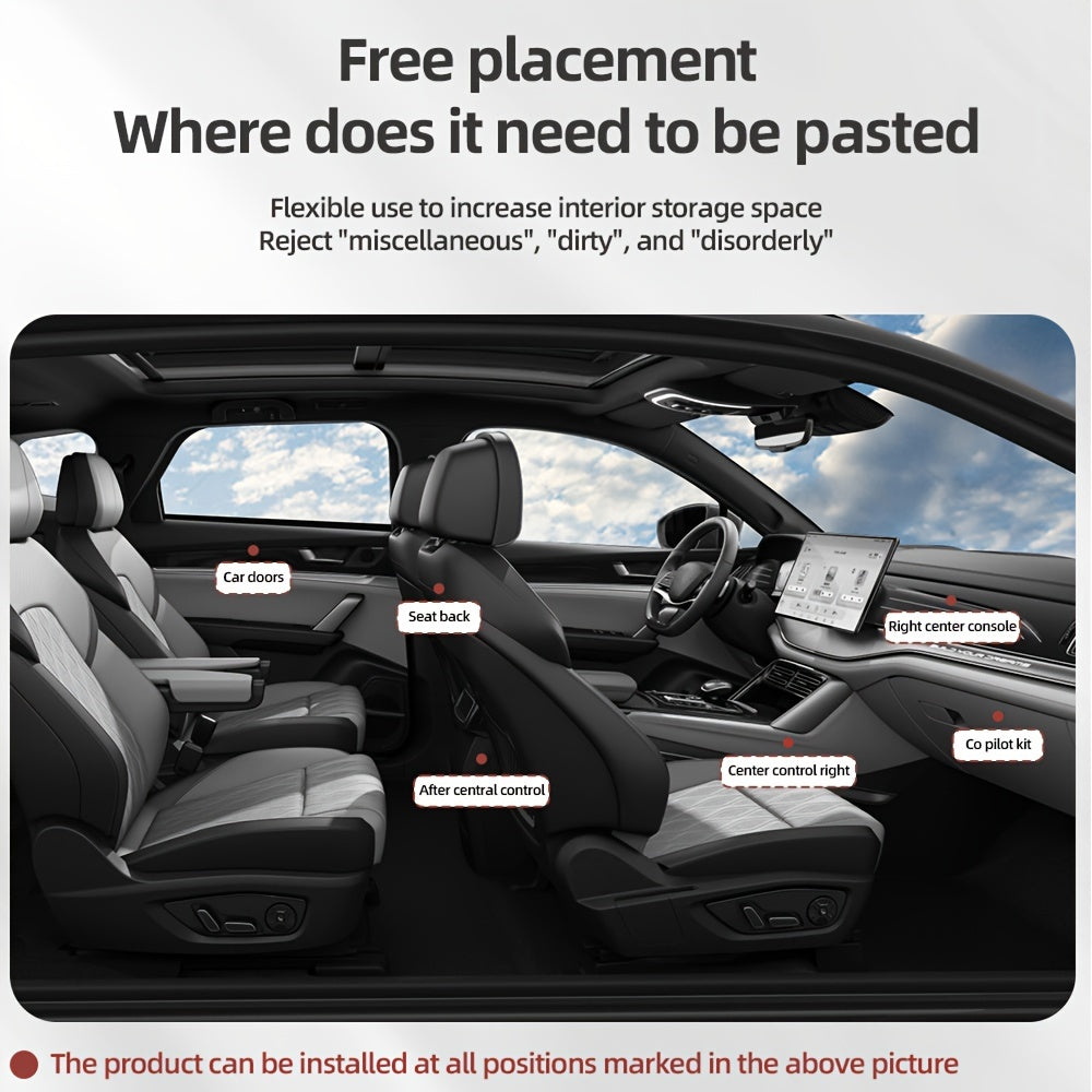 PU Leather Car Side Pocket Organizer - Universal Cell Phone and Sunglasses Holder for Seat Gap, Door, and Console Storage