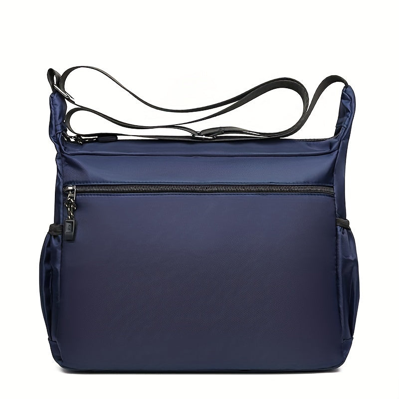 Large Capacity Oxford Cloth Waterproof Crossbody Bag - Durable, Adjustable Sling Shoulder Bag for Men - Ideal for Travel, Leisure, and Student Storage