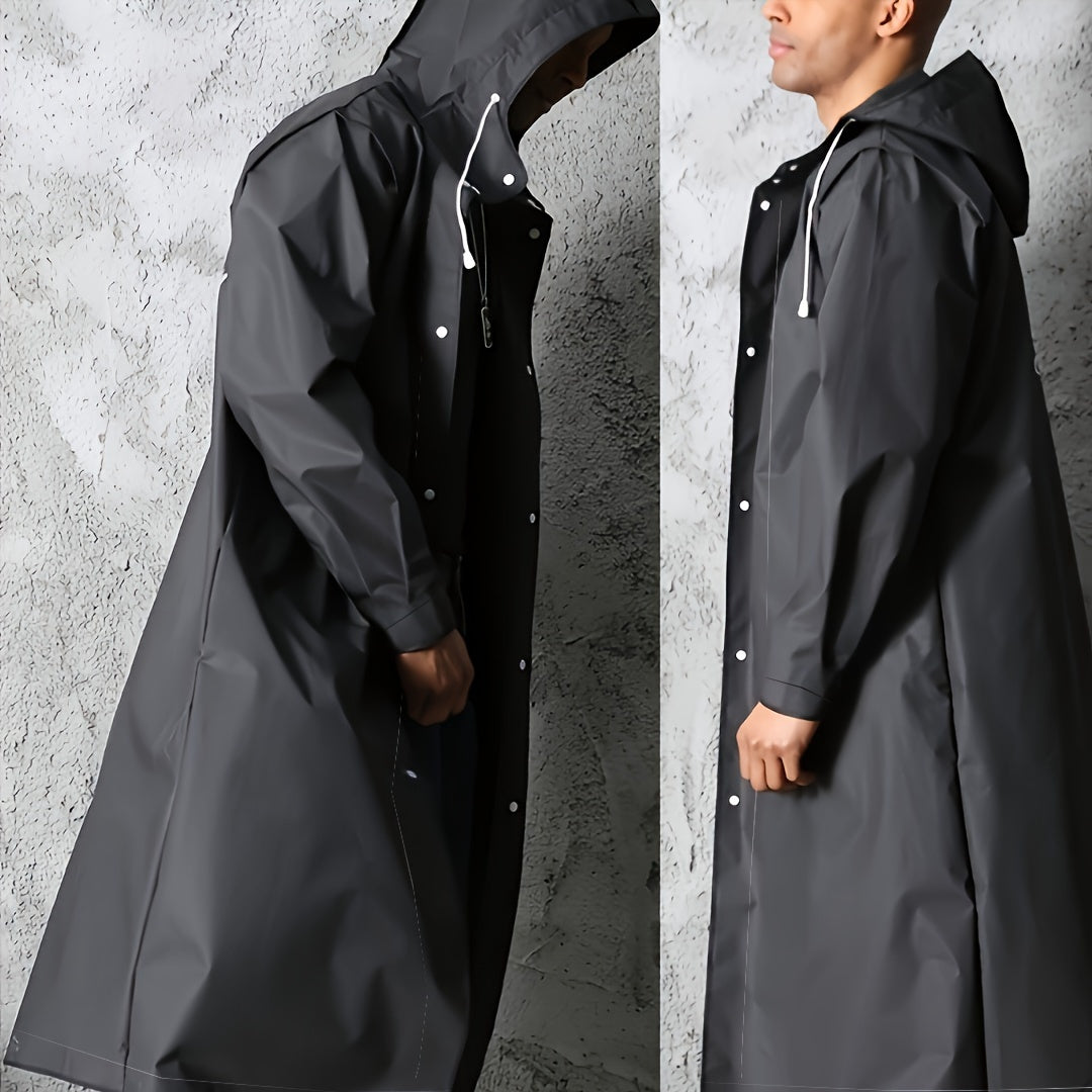 Waterproof Outdoor Explorer Raincoat – Thickened, Hooded, Breathable for Men and Women – Ideal for Cycling, Hiking, Fishing, and Mountaineering with Adjustable Cuffs and Hem