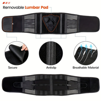 Back Brace for Lower Back - Lumbar Support for Heavy Lifting, Breathable Waist Support for Sciatica and Herniated Disc, Men and Women