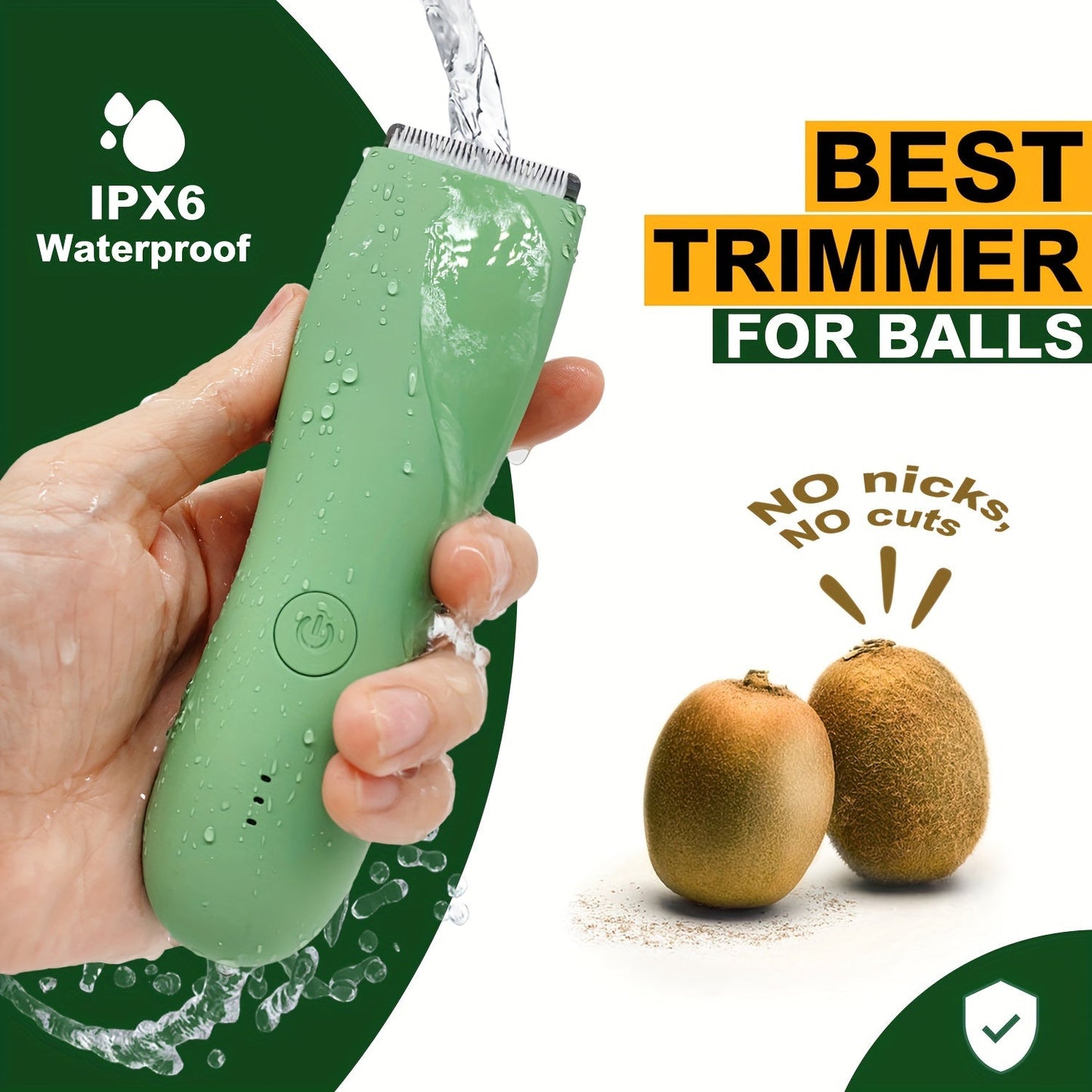 Ultimate Body Groomer Trimmer - Electric Ball Shaver for Men and Women, Pubic and Bikini Clipper, Waterproof and Cordless Design - Ideal for Groin and Body Manscaping, Travel-Friendly