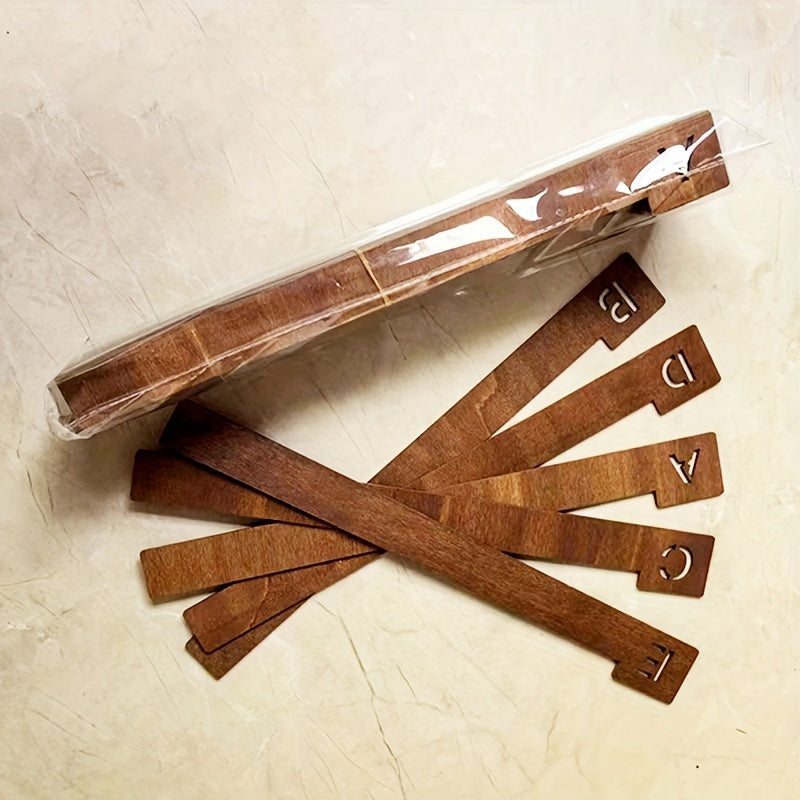 26-Piece Wooden Vinyl Record Dividers Set - Creative Home Decor and Office Organization