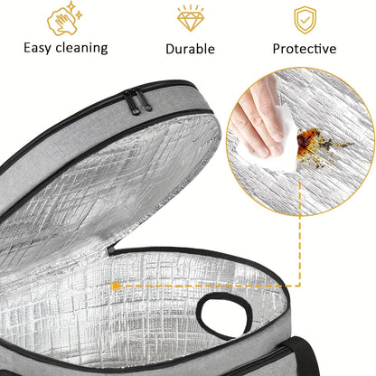 2 Layer Slow Cooker Carrier - Insulated Travel Bag for 6, 7, and 8 Quart Cookers with Lid Straps - Perfect for Potlucks and Family Gatherings